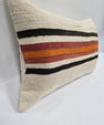 Turkish Hemp Pillow Cushion Natural Red Orange Cream Pillow Cushion Cover 16" x 24" #9025