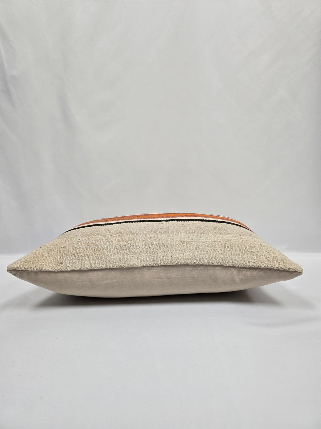 Turkish Hemp Pillow Cushion Natural Red Orange Cream Pillow Cushion Cover 16" x 24" #9025