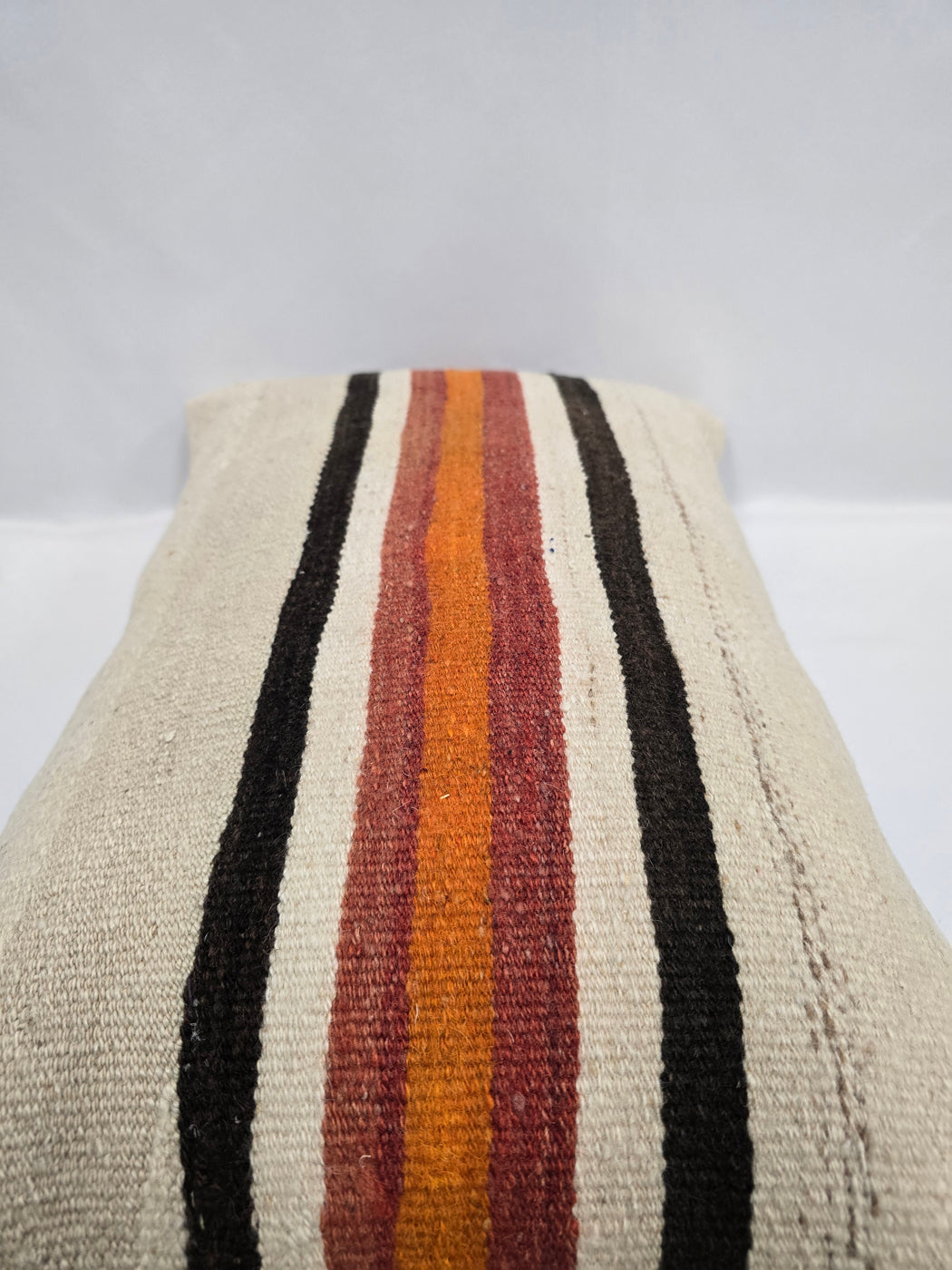 Turkish Hemp Pillow Cushion Natural Red Orange Cream Pillow Cushion Cover 16" x 24" #9025
