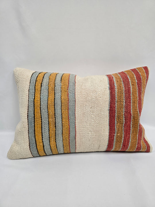 Turkish Hemp Pillow Cushion Natural Brown Cream Yellow Pillow Cushion Cover 16" x 24" #9022