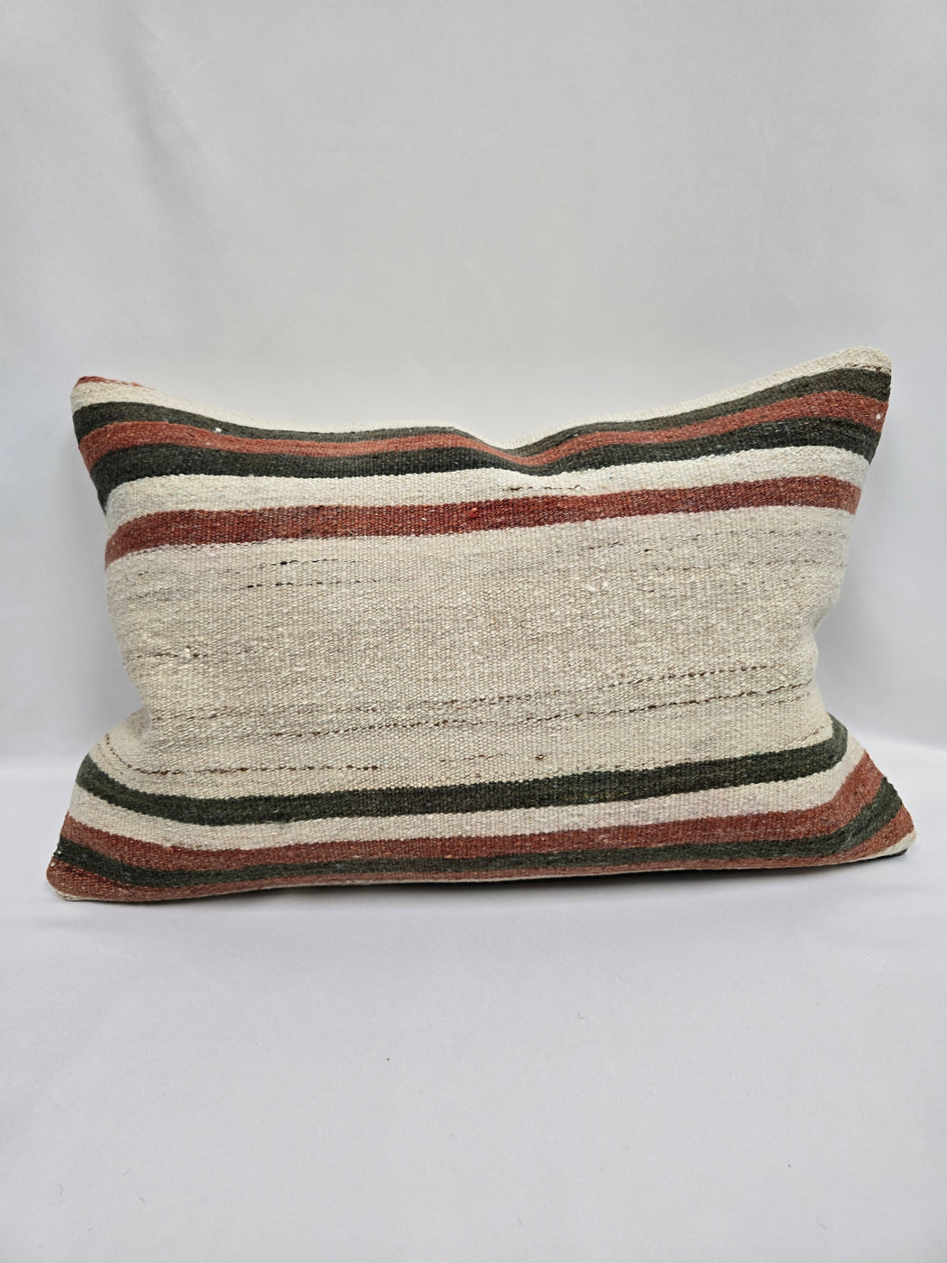 Turkish Hemp Pillow Cushion Natural Brown Cream Pillow Cushion Cover 16" x 24" #9021
