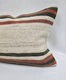 Turkish Hemp Pillow Cushion Natural Brown Cream Pillow Cushion Cover 16" x 24" #9021