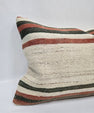 Turkish Hemp Pillow Cushion Natural Brown Cream Pillow Cushion Cover 16" x 24" #9021