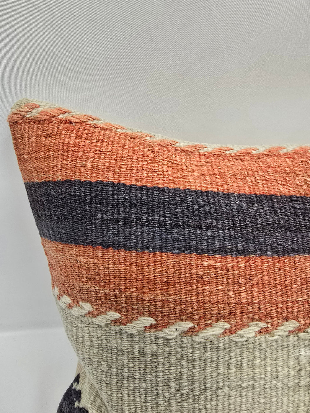 Turkish Hemp Pillow Cushion Natural Black Cream Yellow Pillow Cushion Cover 16" x 24" #9020