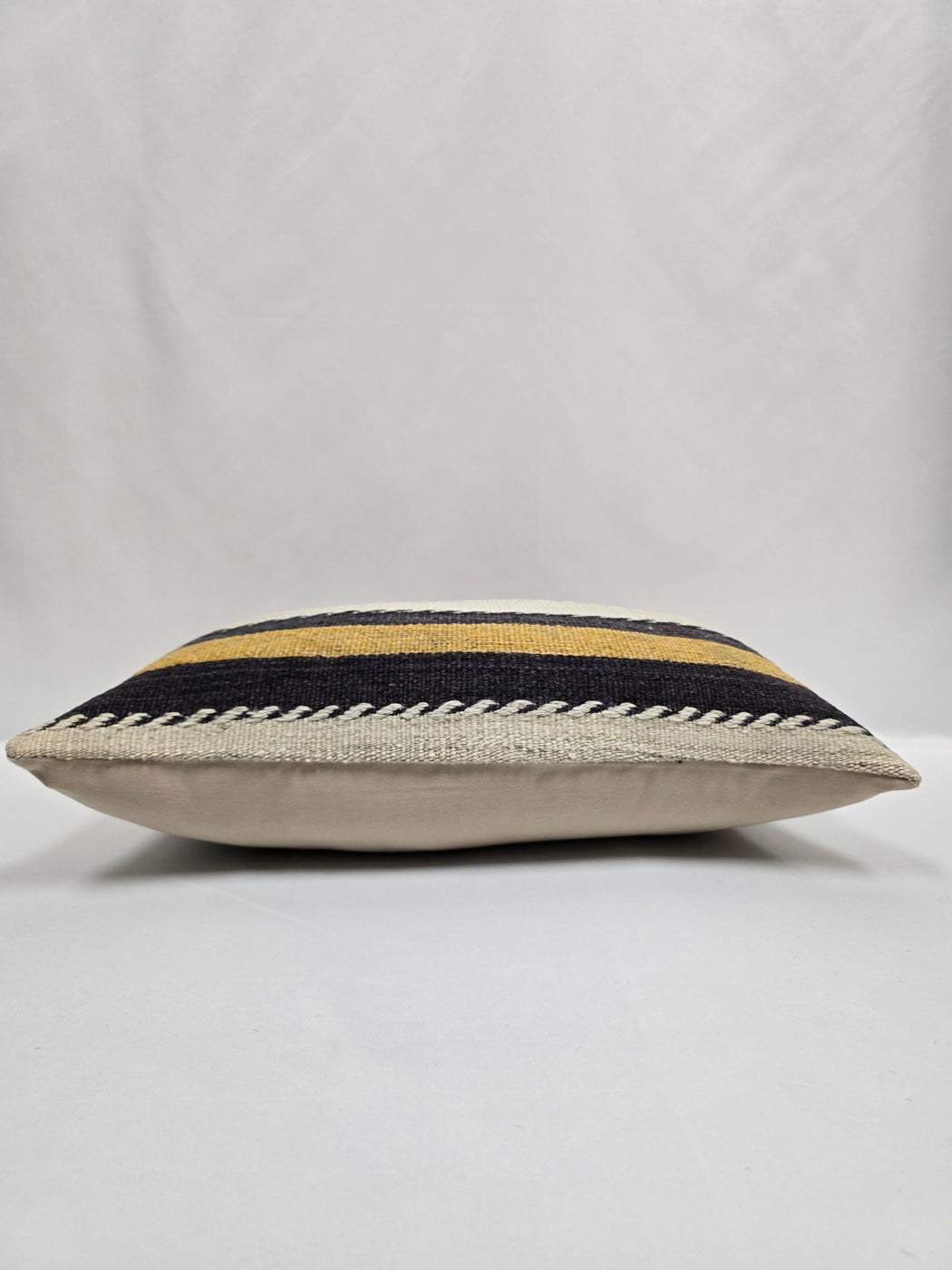 Turkish Hemp Pillow Cushion Natural Black Cream Yellow Pillow Cushion Cover 16" x 24" #9020