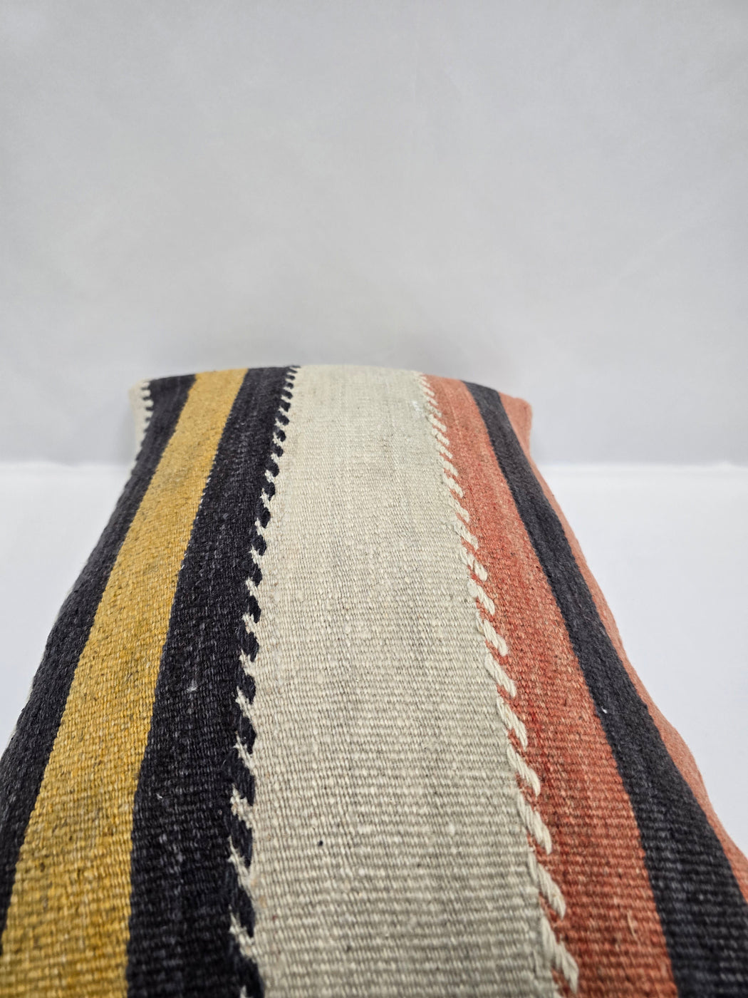 Turkish Hemp Pillow Cushion Natural Black Cream Yellow Pillow Cushion Cover 16" x 24" #9020