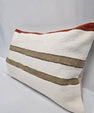 Turkish Hemp Pillow Cushion Natural Cream Green Red Pillow Cushion Cover 16" x 24" #9017