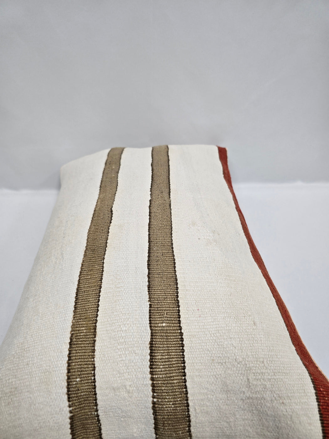 Turkish Hemp Pillow Cushion Natural Cream Green Red Pillow Cushion Cover 16" x 24" #9017