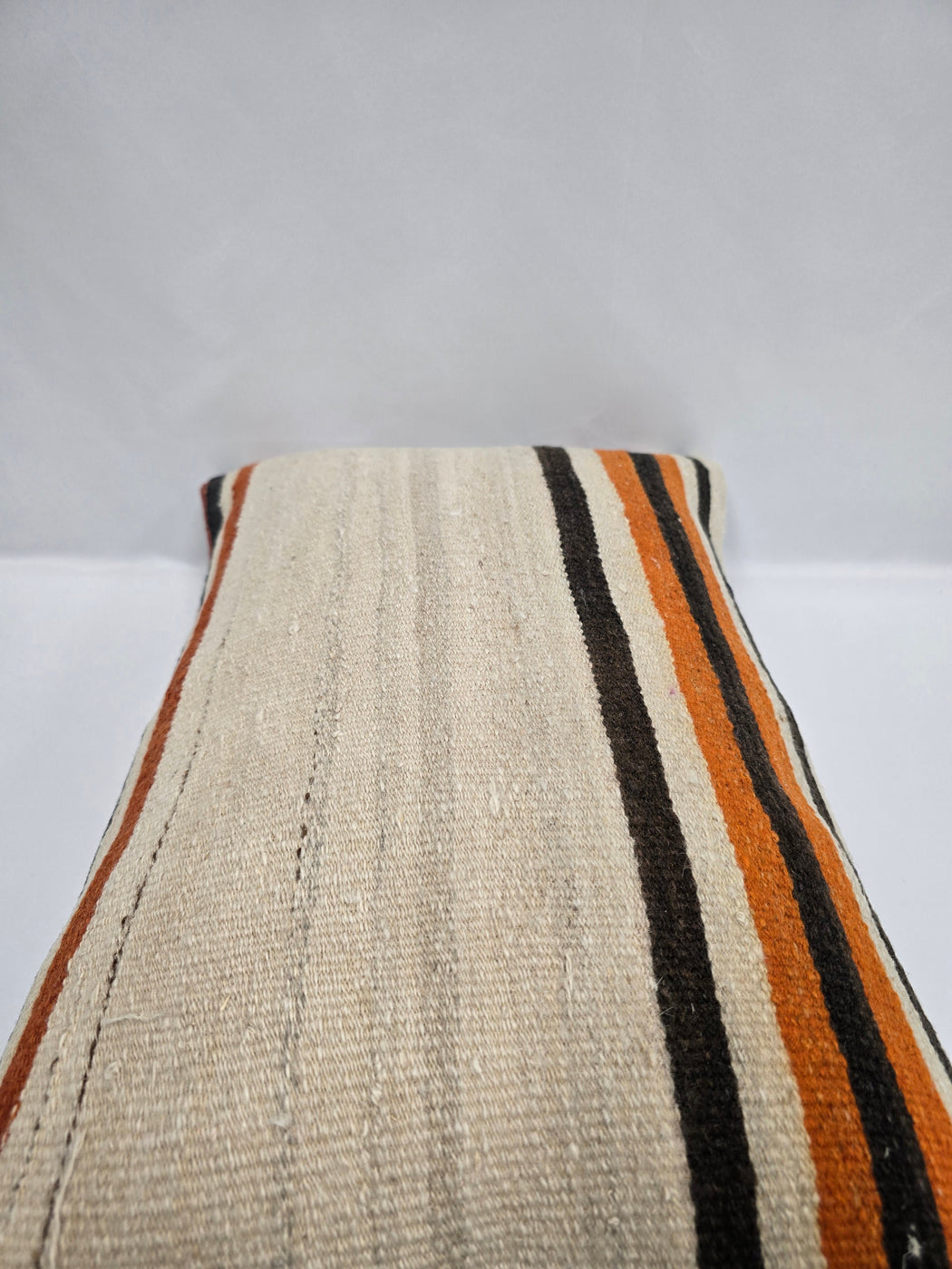 Turkish Hemp Pillow Cushion Natural Cream Brown Orange Pillow Cushion Cover 16" x 24" #9016