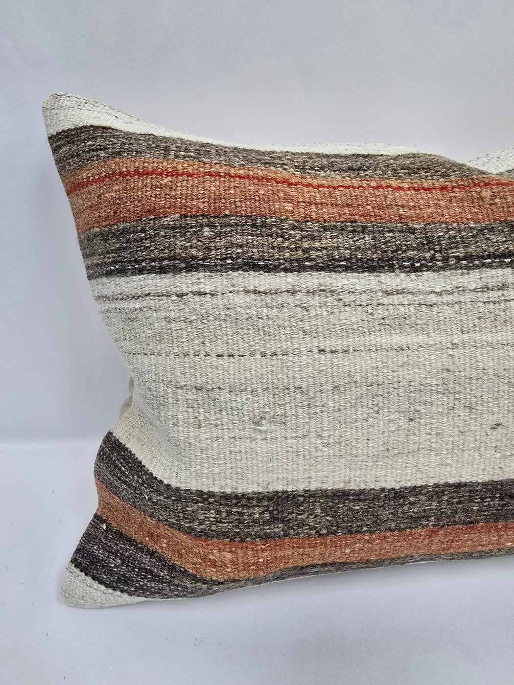 Turkish Hemp Pillow Cushion Natural Cream Brown Pillow Cushion Cover 16" x 24" #9015