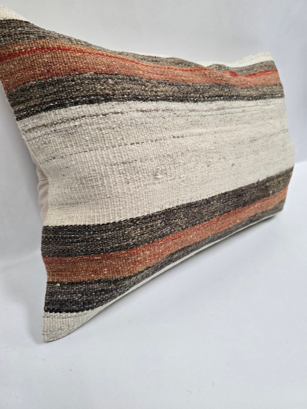 Turkish Hemp Pillow Cushion Natural Cream Brown Pillow Cushion Cover 16" x 24" #9015