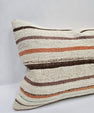 Turkish Hemp Pillow Cushion Natural Cream Brown Green Pillow Cushion Cover 16" x 24" #9014
