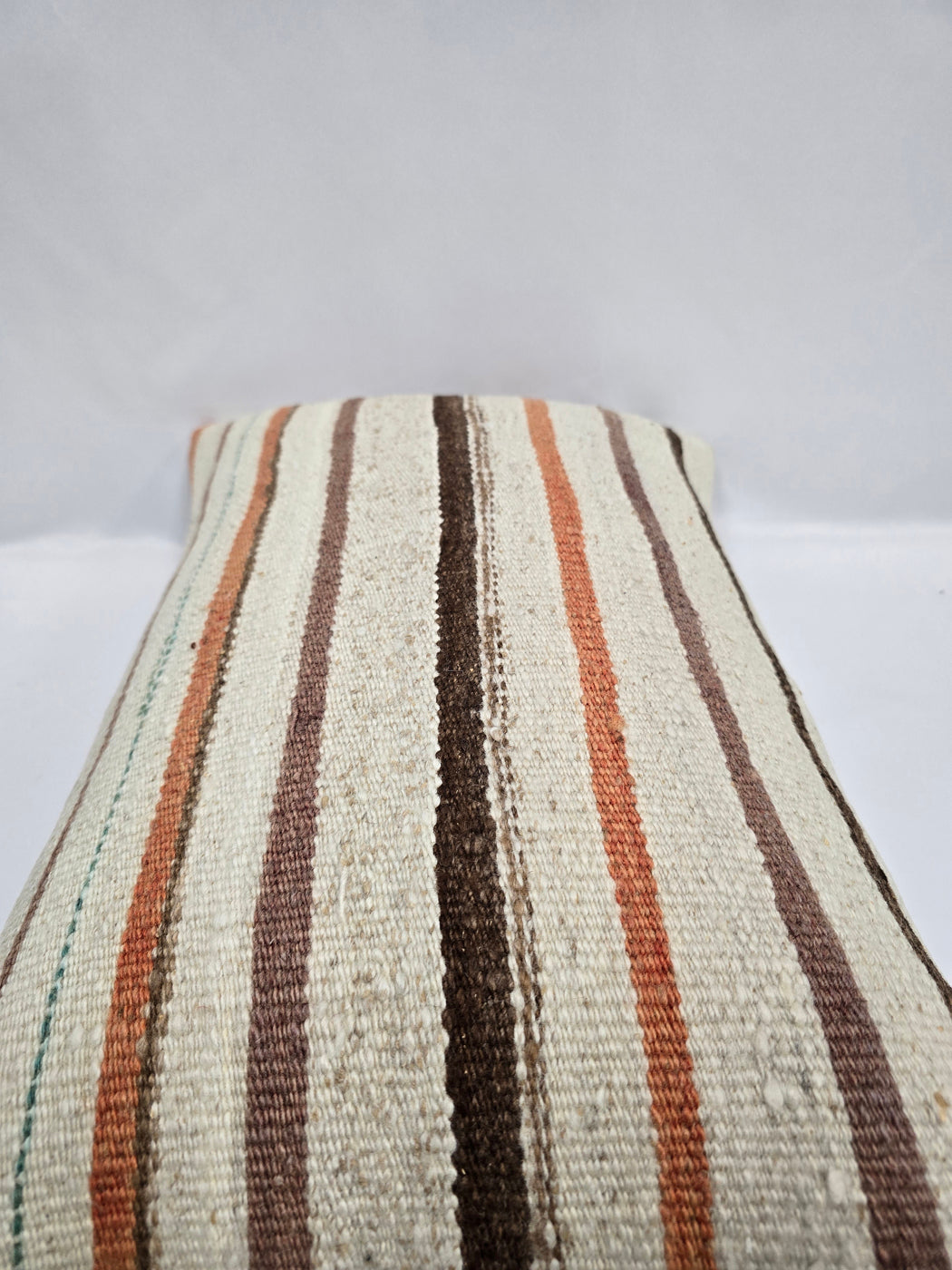 Turkish Hemp Pillow Cushion Natural Cream Brown Green Pillow Cushion Cover 16" x 24" #9014