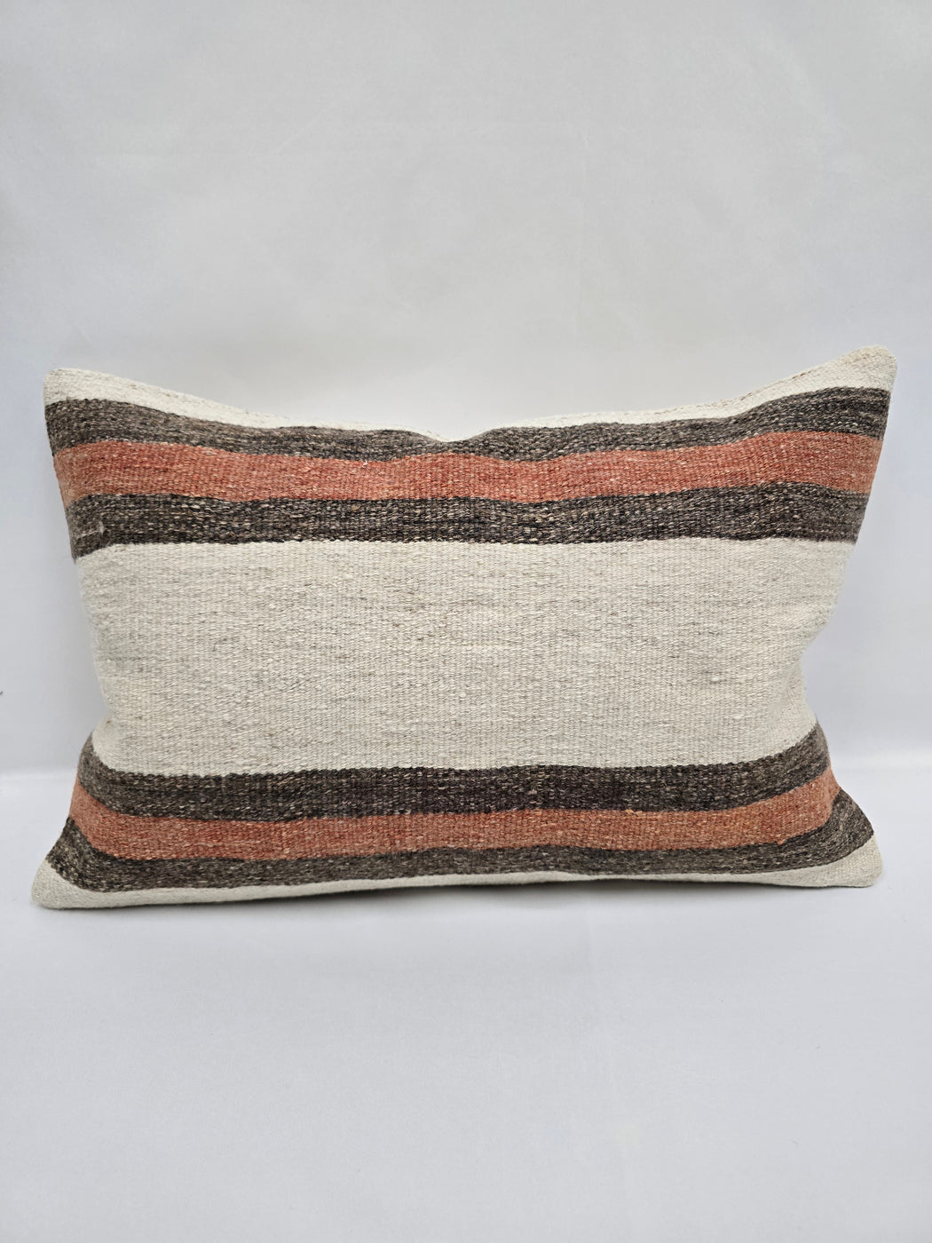 Turkish Hemp Pillow Cushion Natural Cream Brown Pillow Cushion Cover 16" x 24" #9013
