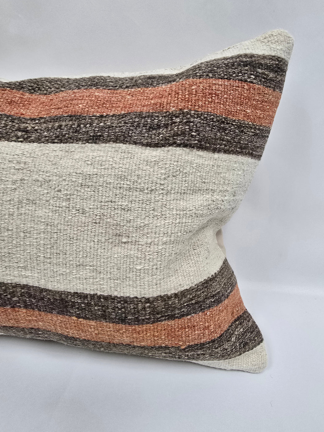 Turkish Hemp Pillow Cushion Natural Cream Brown Pillow Cushion Cover 16" x 24" #9013