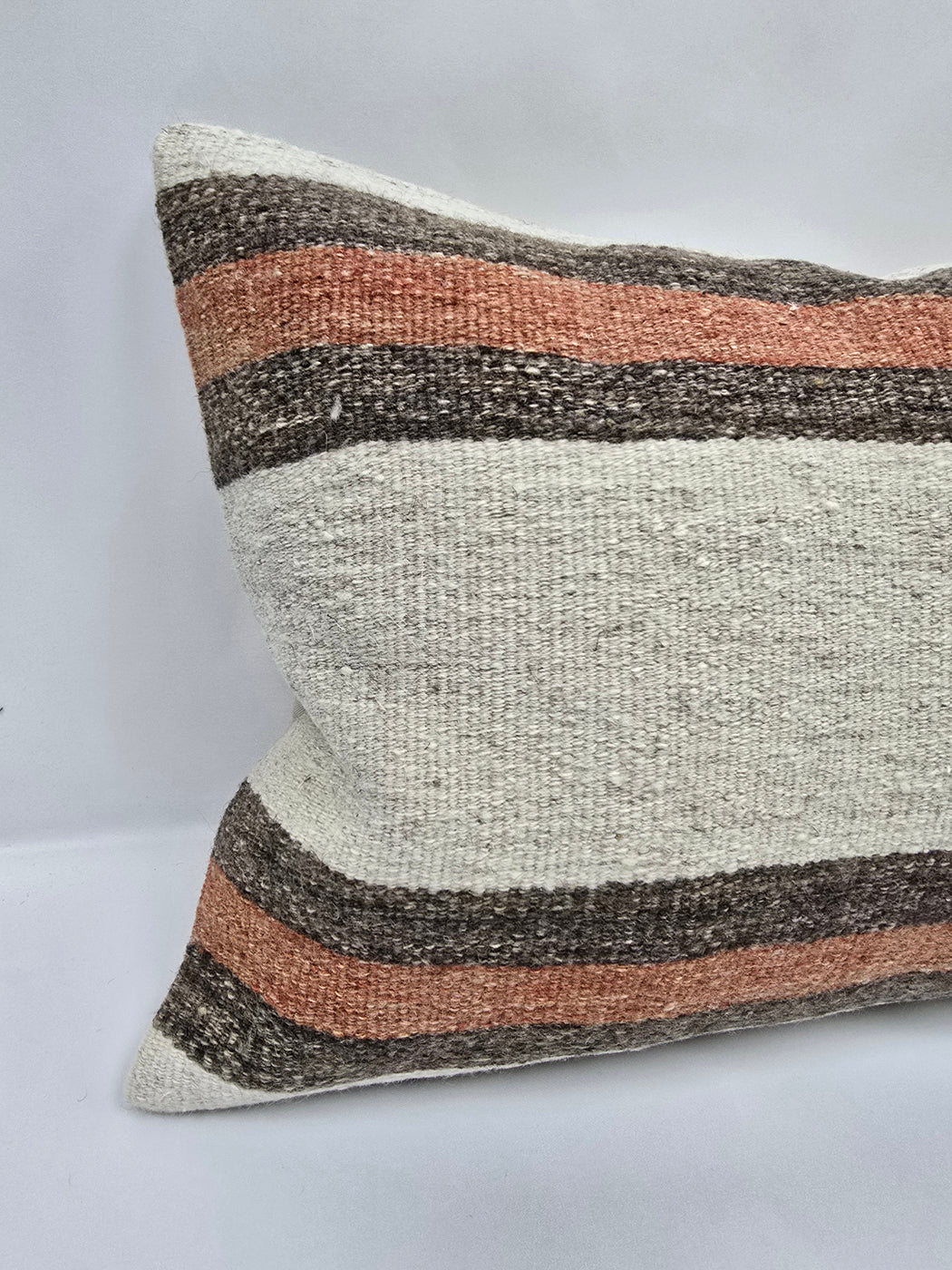 Turkish Hemp Pillow Cushion Natural Cream Brown Pillow Cushion Cover 16" x 24" #9013