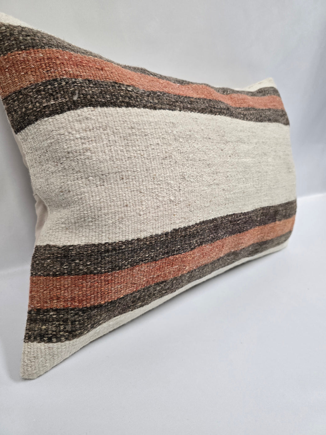 Turkish Hemp Pillow Cushion Natural Cream Brown Pillow Cushion Cover 16" x 24" #9013