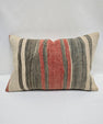 Turkish Hemp Pillow Cushion Natural Cream Red Gray Pillow Cushion Cover 16" x 24" #9010