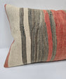 Turkish Hemp Pillow Cushion Natural Cream Red Gray Pillow Cushion Cover 16" x 24" #9010