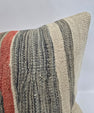 Turkish Hemp Pillow Cushion Natural Cream Red Gray Pillow Cushion Cover 16" x 24" #9010