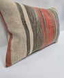 Turkish Hemp Pillow Cushion Natural Cream Red Gray Pillow Cushion Cover 16" x 24" #9010