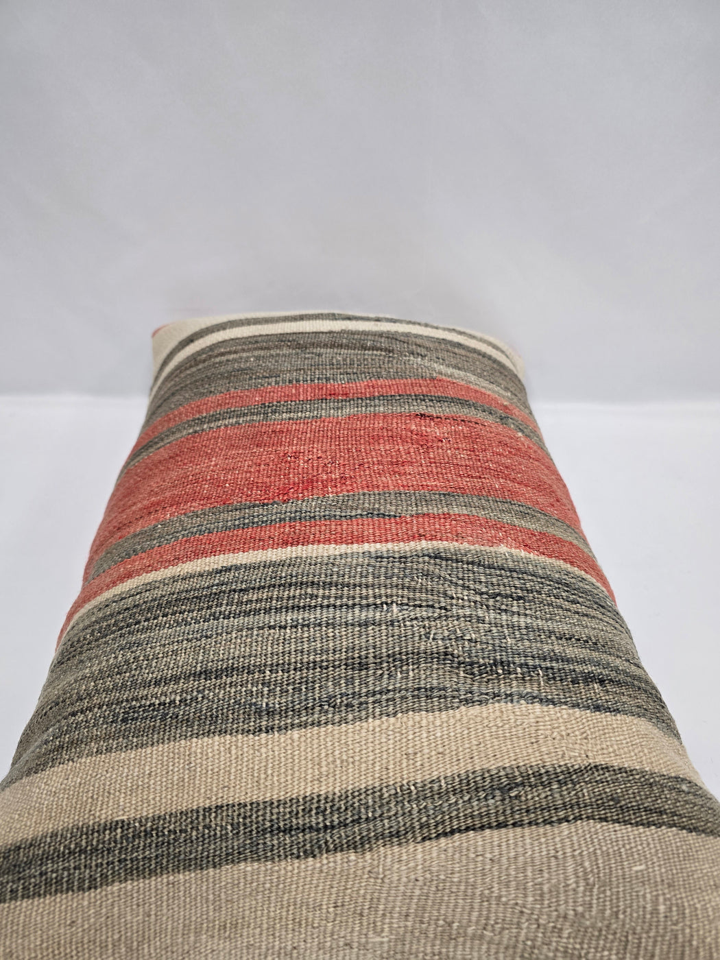 Turkish Hemp Pillow Cushion Natural Cream Red Gray Pillow Cushion Cover 16" x 24" #9010