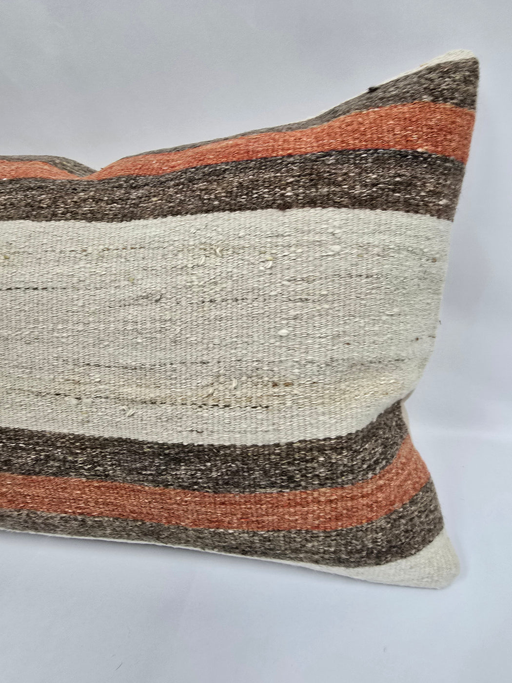 Turkish Hemp Pillow Cushion Natural Cream Brown Pillow Cushion Cover 16" x 24" #9008
