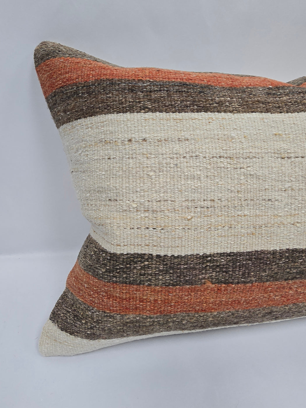 Turkish Hemp Pillow Cushion Natural Cream Brown Pillow Cushion Cover 16" x 24" #9008