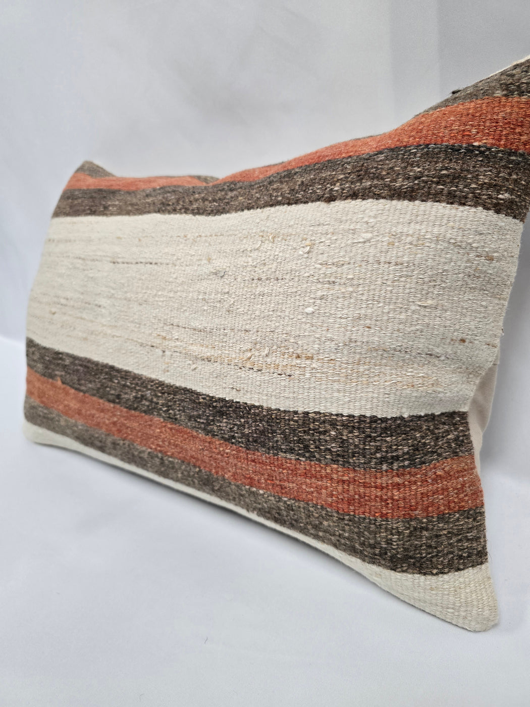 Turkish Hemp Pillow Cushion Natural Cream Brown Pillow Cushion Cover 16" x 24" #9008