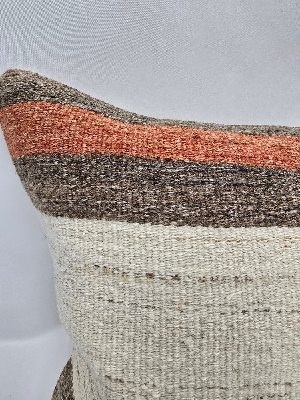 Turkish Hemp Pillow Cushion Natural Cream Brown Pillow Cushion Cover 16" x 24" #9008