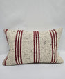 Turkish Hemp Pillow Cushion Natural Cream Black Pillow Cushion Cover 16" x 24" #9143
