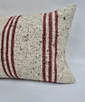 Turkish Hemp Pillow Cushion Natural Cream Black Pillow Cushion Cover 16" x 24" #9143