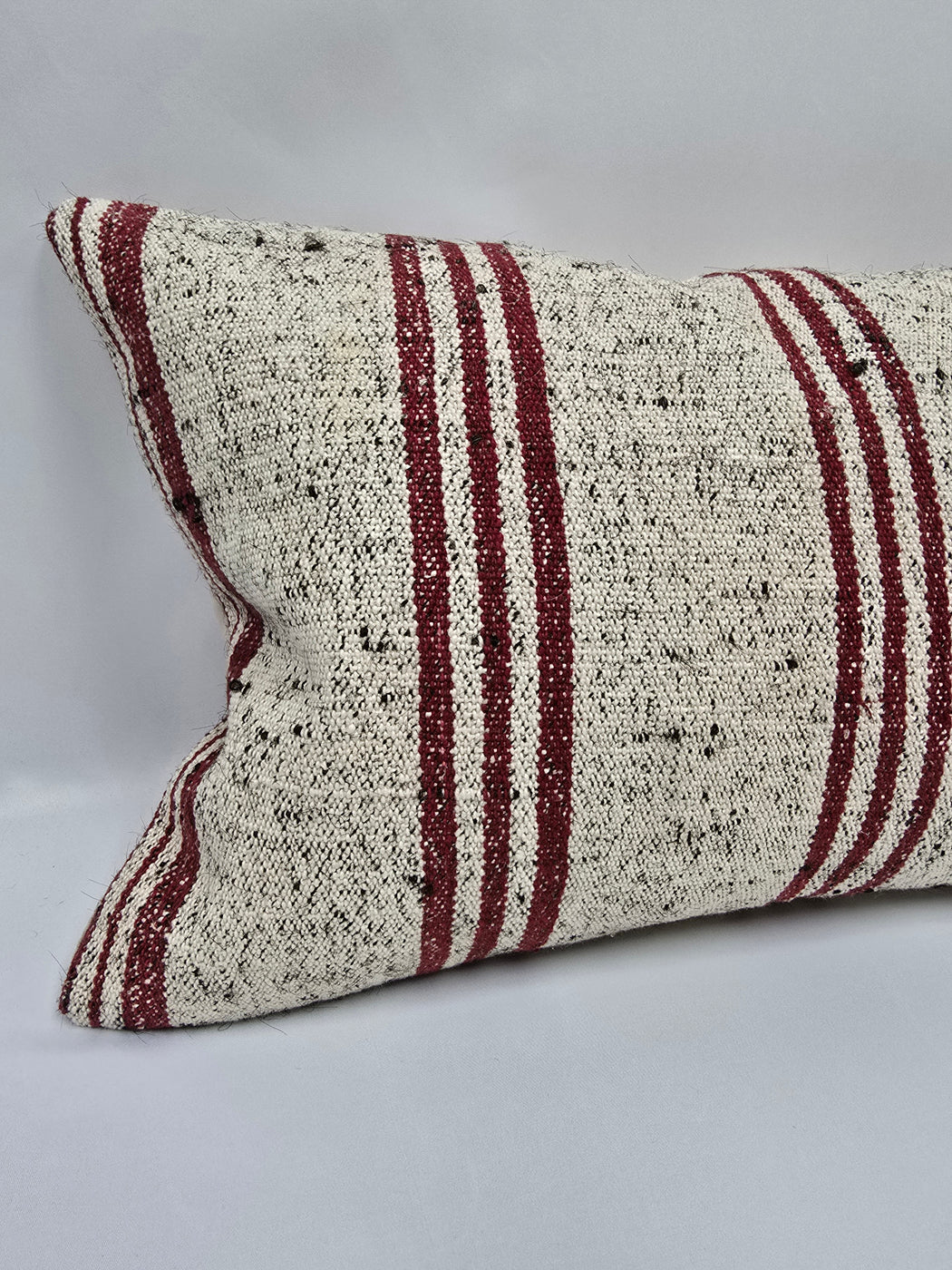 Turkish Hemp Pillow Cushion Natural Cream Black Pillow Cushion Cover 16" x 24" #9143