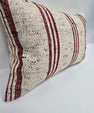 Turkish Hemp Pillow Cushion Natural Cream Black Pillow Cushion Cover 16" x 24" #9143