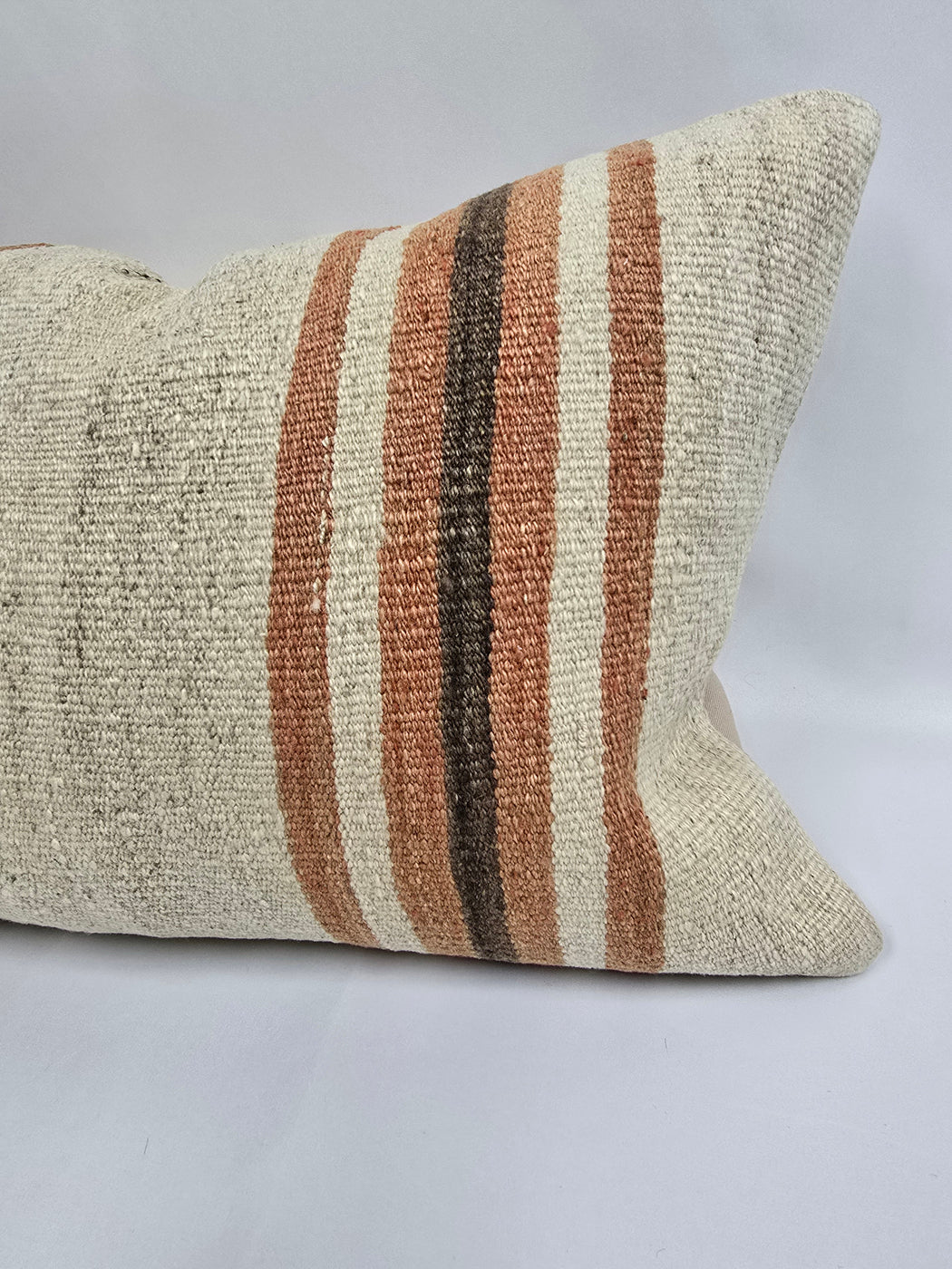 Turkish Hemp Pillow Cushion Natural Cream Brown Pillow Cushion Cover 16" x 24" #9004