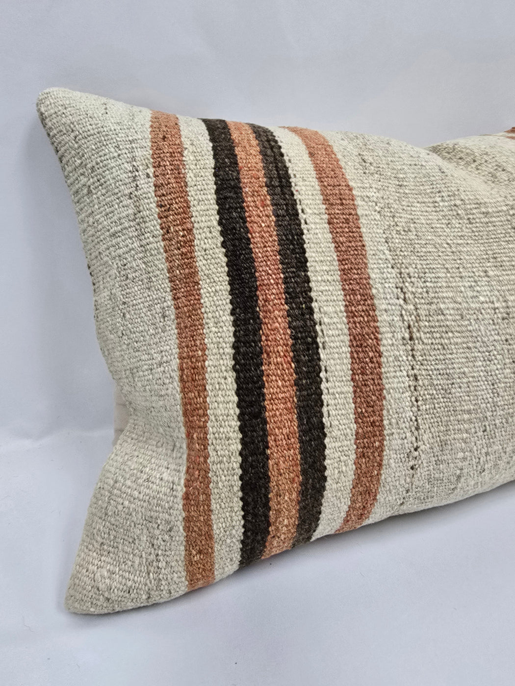 Turkish Hemp Pillow Cushion Natural Cream Brown Pillow Cushion Cover 16" x 24" #9004