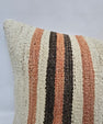 Turkish Hemp Pillow Cushion Natural Cream Brown Pillow Cushion Cover 16" x 24" #9004