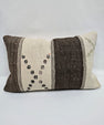 Turkish Hemp Pillow Cushion Natural Cream Brown Black Pillow Cushion Cover 16" x 24" #9141