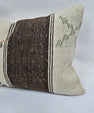 Turkish Hemp Pillow Cushion Natural Cream Brown Black Pillow Cushion Cover 16" x 24" #9141