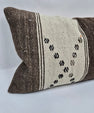 Turkish Hemp Pillow Cushion Natural Cream Brown Black Pillow Cushion Cover 16" x 24" #9141