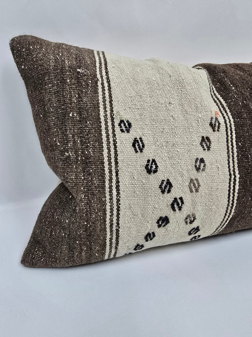 Turkish Hemp Pillow Cushion Natural Cream Brown Black Pillow Cushion Cover 16" x 24" #9141