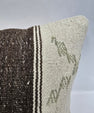 Turkish Hemp Pillow Cushion Natural Cream Brown Black Pillow Cushion Cover 16" x 24" #9141