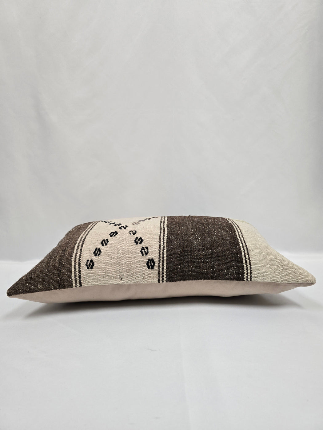 Turkish Hemp Pillow Cushion Natural Cream Brown Black Pillow Cushion Cover 16" x 24" #9141