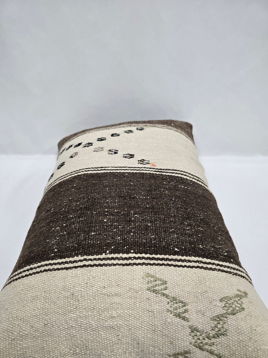 Turkish Hemp Pillow Cushion Natural Cream Brown Black Pillow Cushion Cover 16" x 24" #9141