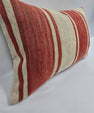 Turkish Hemp Pillow Cushion Natural Cream Red Pillow Cushion Cover 16" x 24" #9002