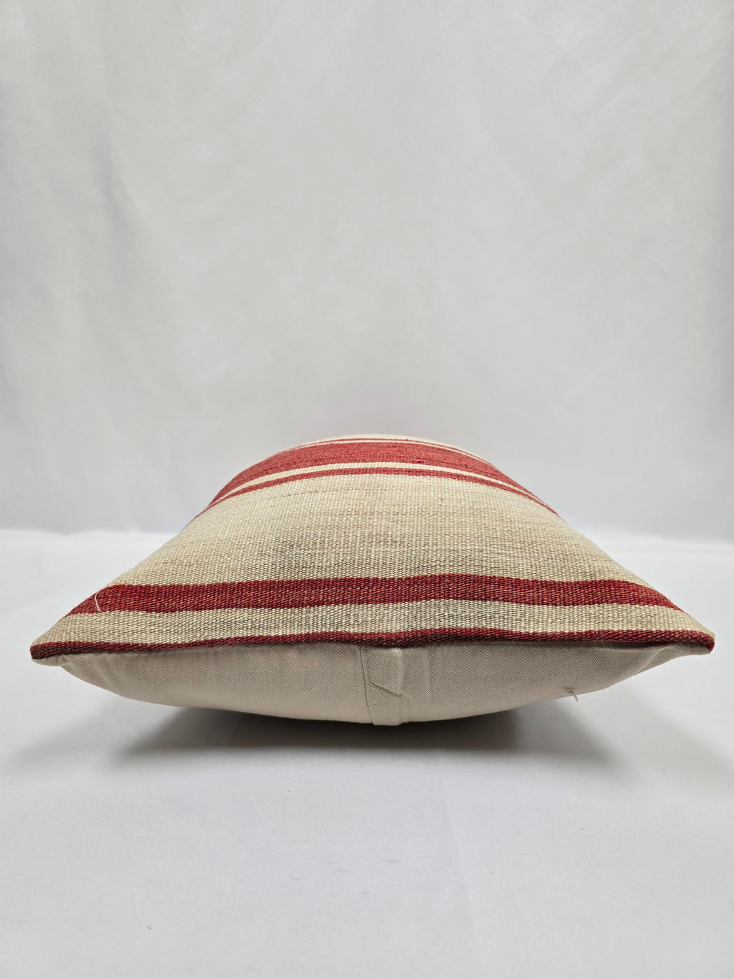 Turkish Hemp Pillow Cushion Natural Cream Red Pillow Cushion Cover 16" x 24" #9002