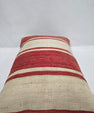 Turkish Hemp Pillow Cushion Natural Cream Red Pillow Cushion Cover 16" x 24" #9002