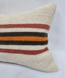 Turkish Hemp Pillow Cushion Natural Cream Red Orange Pillow Cushion Cover 16" x 24" #9003
