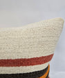 Turkish Hemp Pillow Cushion Natural Cream Red Orange Pillow Cushion Cover 16" x 24" #9003