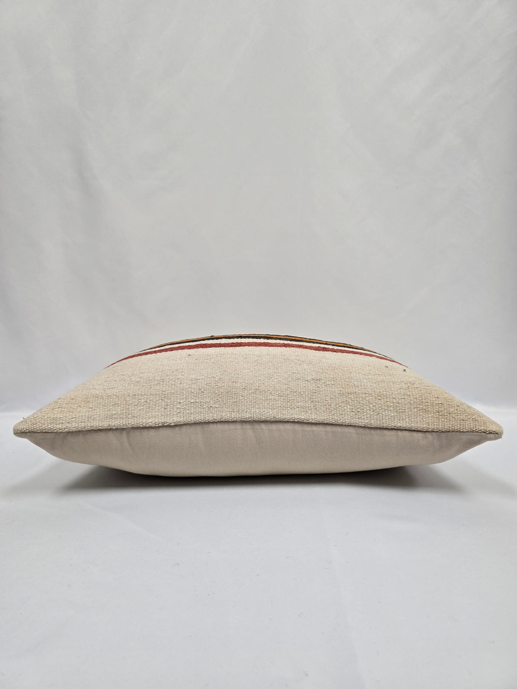 Turkish Hemp Pillow Cushion Natural Cream Red Orange Pillow Cushion Cover 16" x 24" #9003